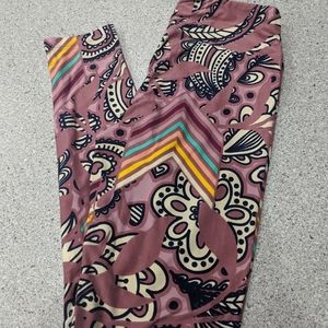 LulaRoe Leggings OS pink multi